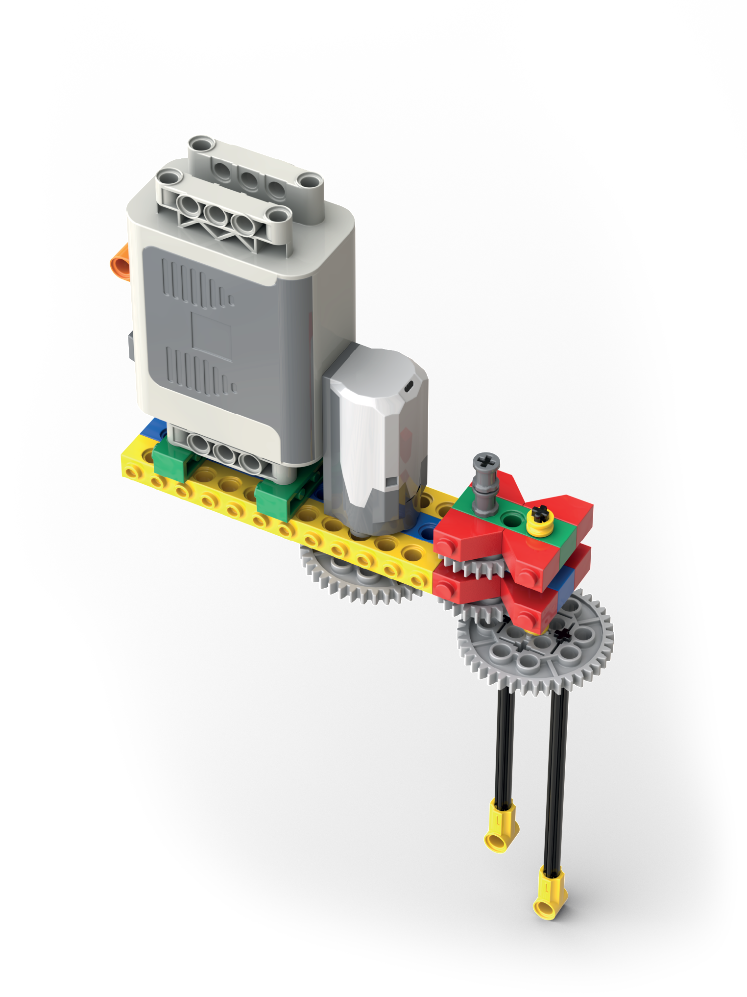 Kids collaborating to build a structure